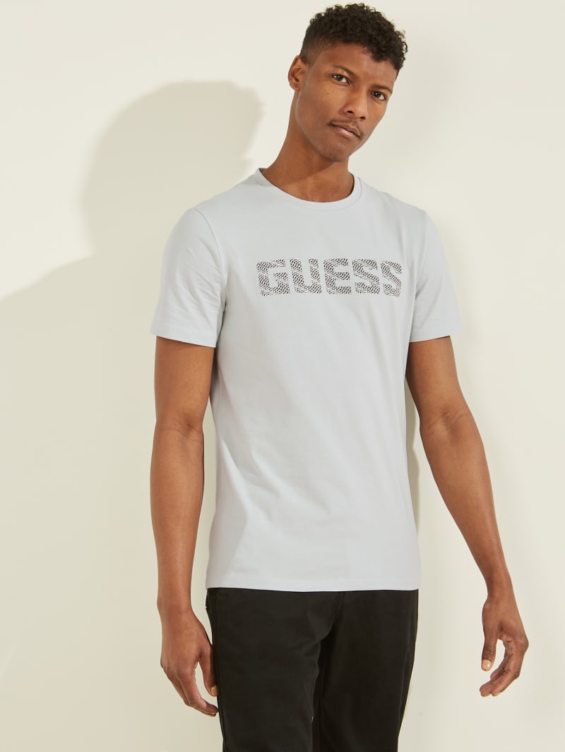 Koszulki Męskie Guess Magick Logo Tee Szare | 0154782-AL