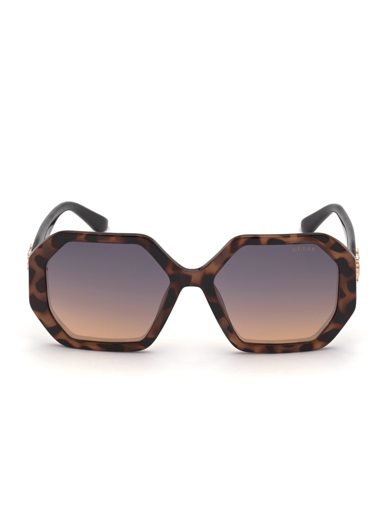 Okulary Słoneczne Damskie Guess Larissa Geometric Różowe Złote | 3160289-RL