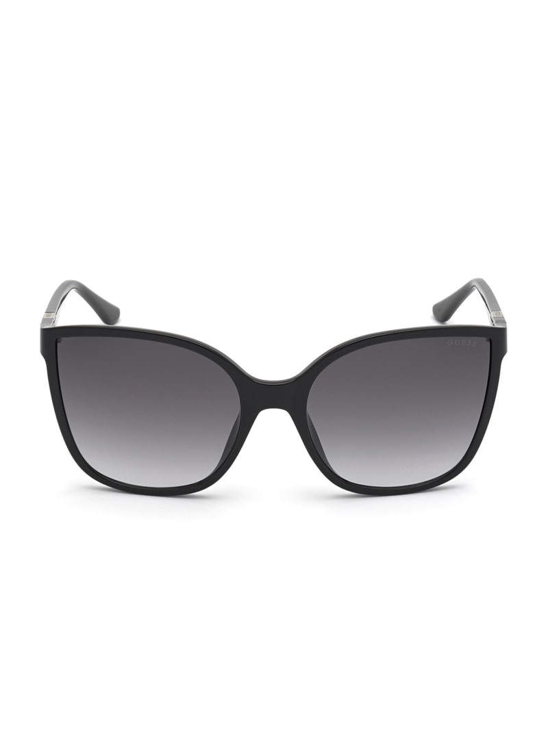 Okulary Słoneczne Damskie Guess Oversized Cat-Eye Srebrne | 1926870-MT