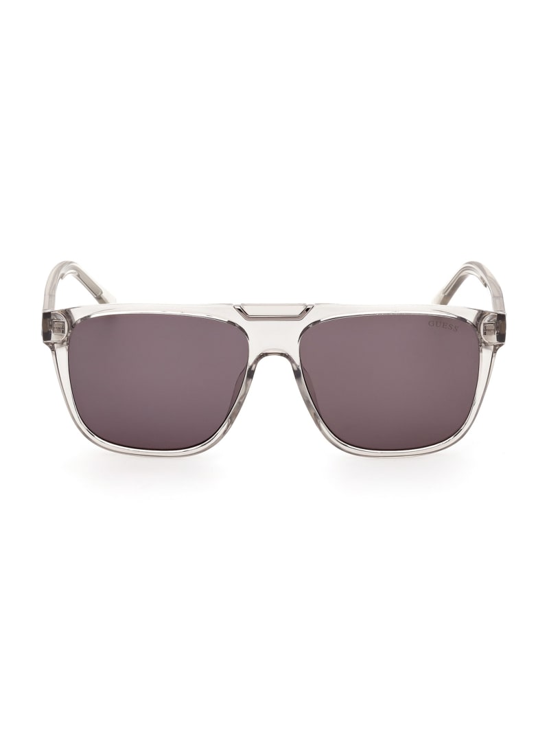 Okulary Słoneczne Męskie Guess Aviator Szare | 3176052-ZB