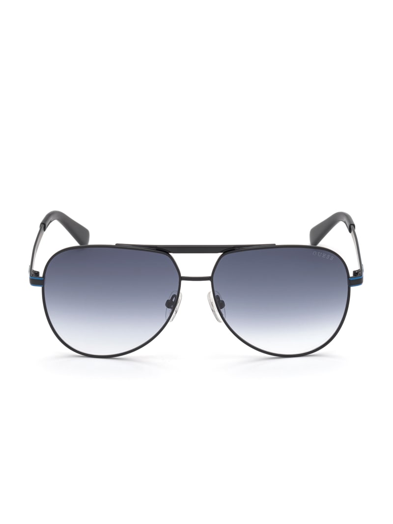 Okulary Słoneczne Męskie Guess Manny Aviator Czarne | 6218503-NK