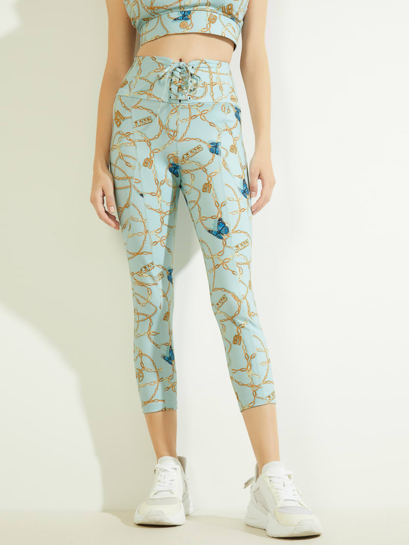 Spodnie Damskie Guess Eco Dollie Leggings Kwiaty | 5310427-MG