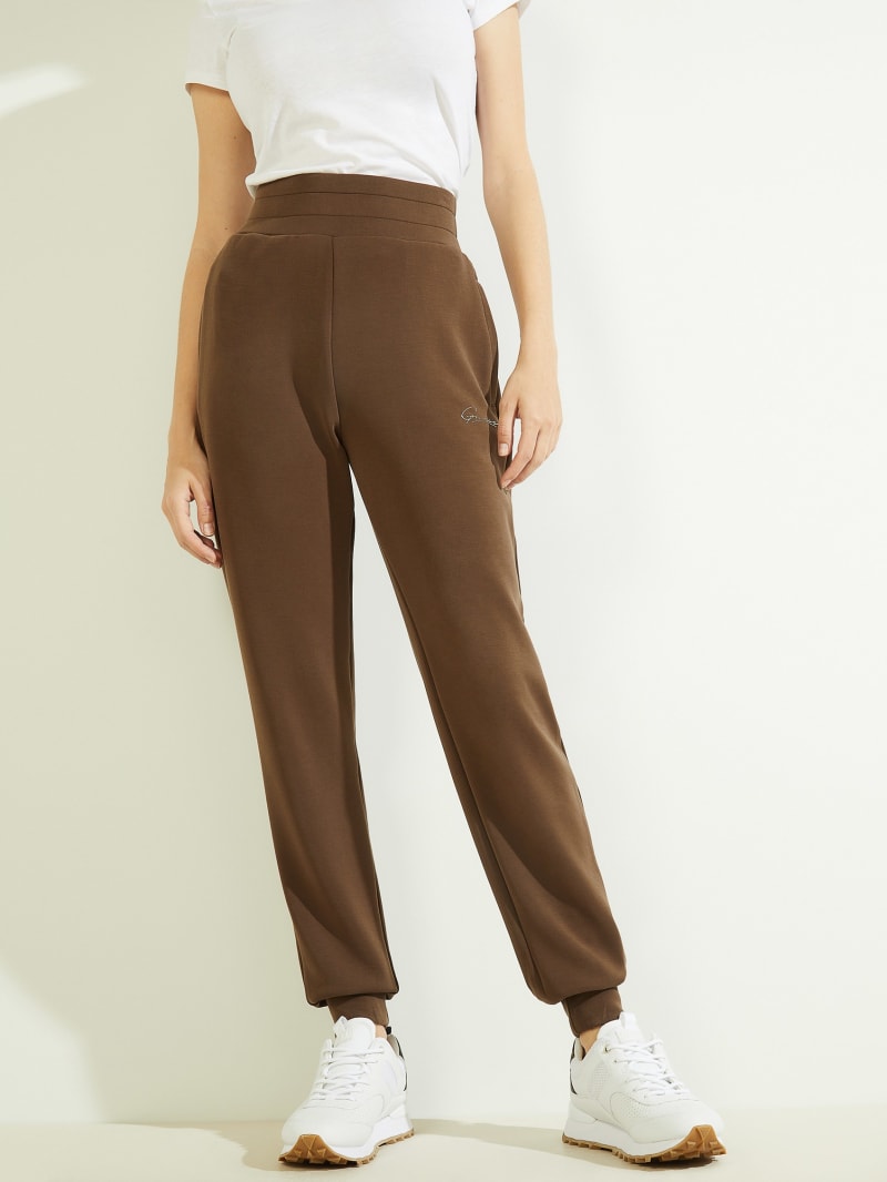 Spodnie Damskie Guess Eco Effie Joggers Czekolada | 7863924-DY