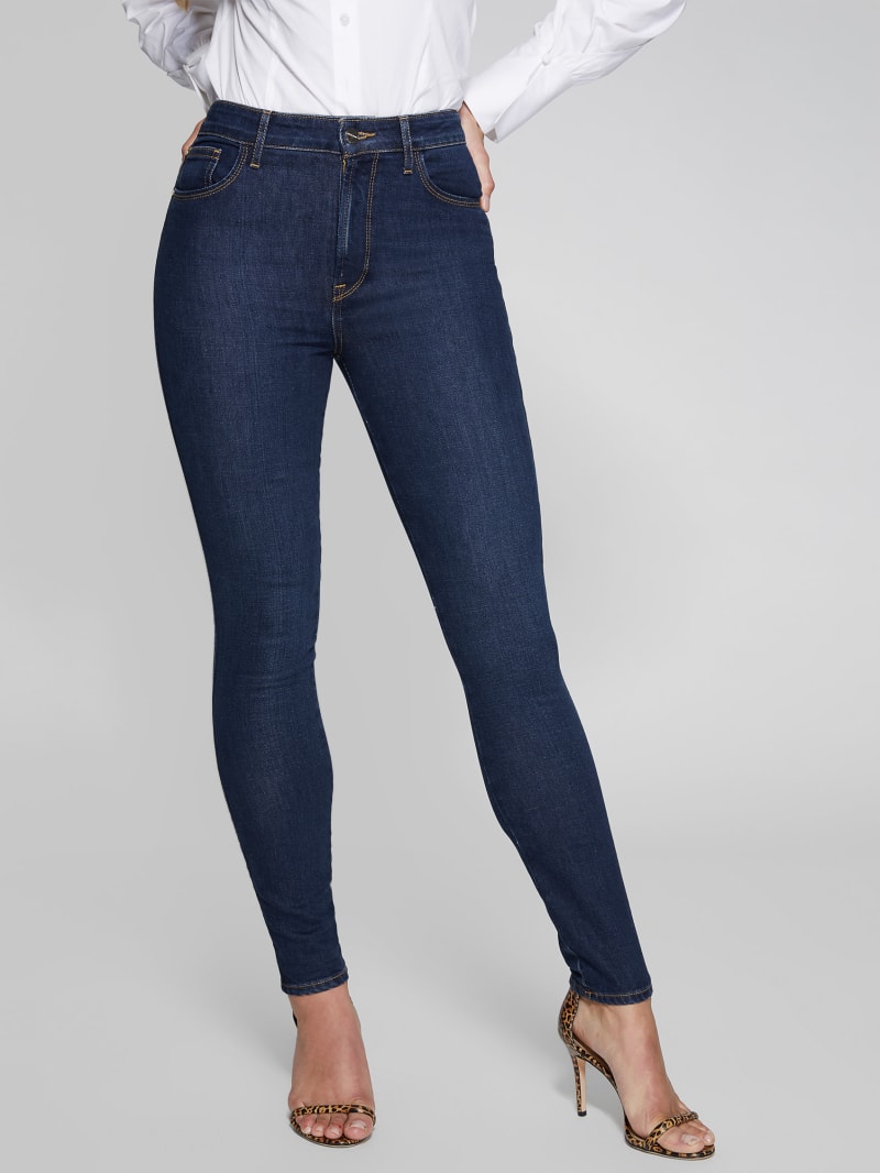 Spodnie Damskie Guess Stiletto 97 Skinny Jean Niebieskie | 8149735-NS