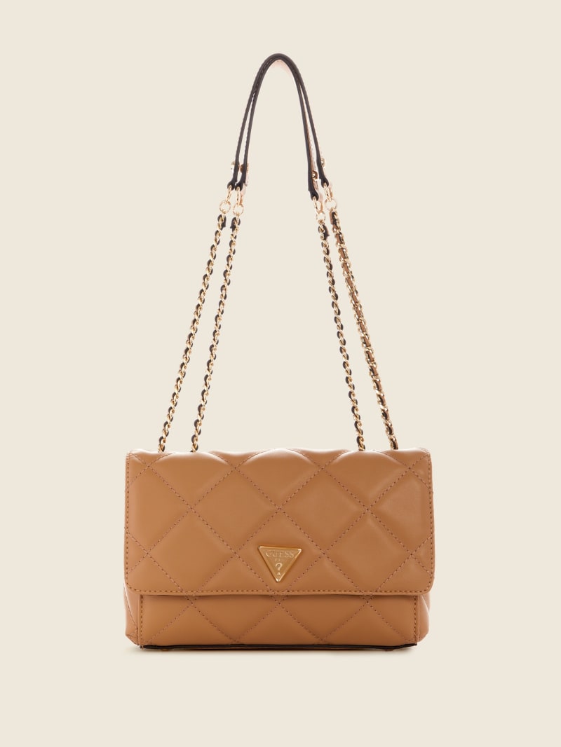 Torba Crossbody Damskie Guess Cessily Quilted Convertible Beżowe | 1583294-JU