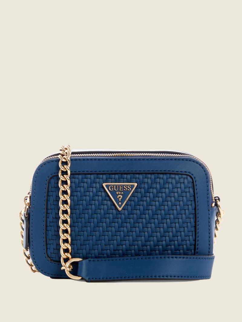 Torba Crossbody Damskie Guess Hassie Camera Granatowe | 8032615-BJ