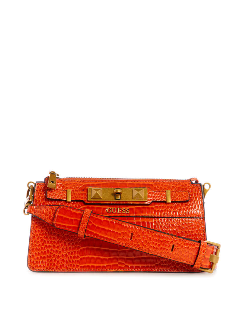 Torba Crossbody Damskie Guess Raffie Pomarańczowe | 5026194-DS