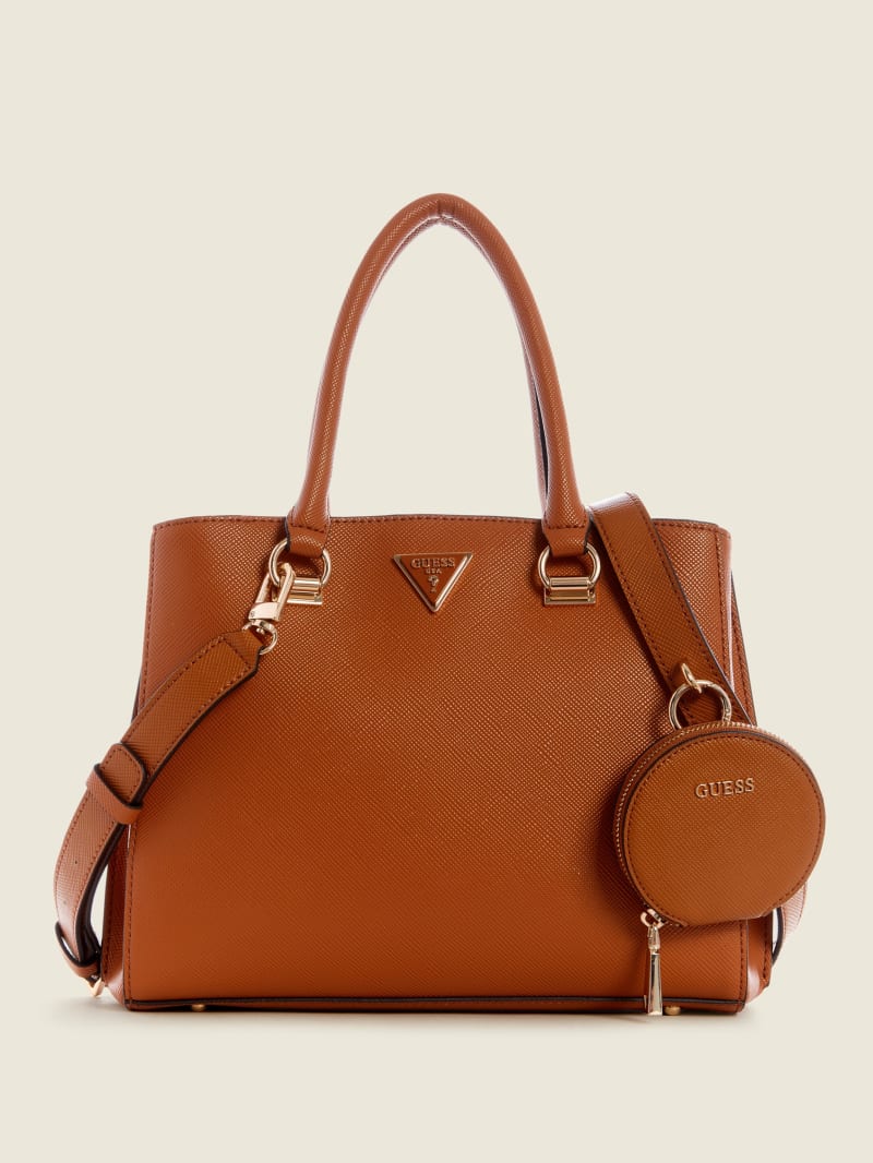 Torba Satchel Damskie Guess Alexie Girlfriend Głęboka Brązowe | 0769431-WX