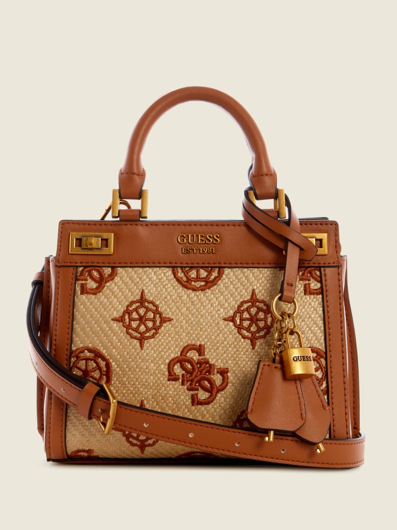 Torba Satchel Damskie Guess Katey Brązowe | 8246531-YW