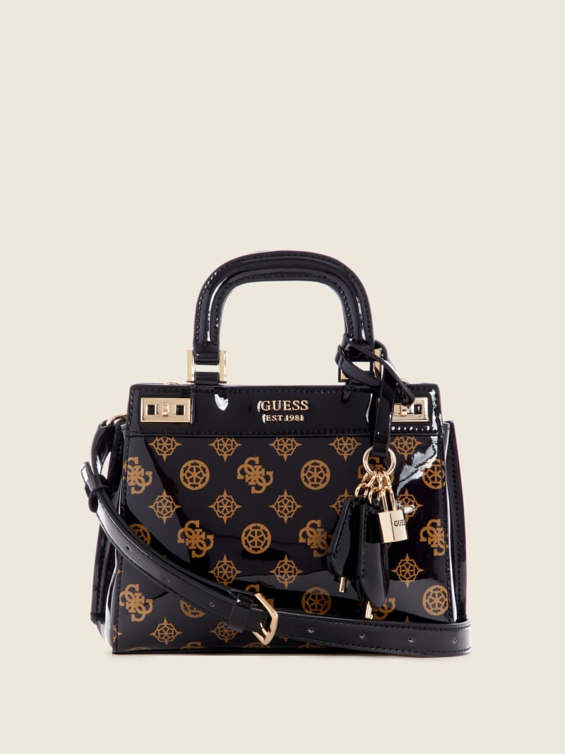 Torba Satchel Damskie Guess Katey Czarne | 2836910-CL