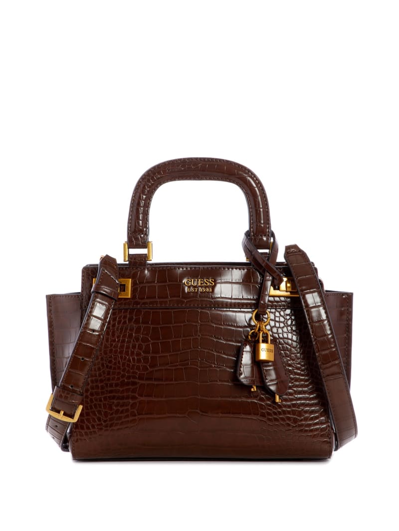 Torba Satchel Damskie Guess Katey Girlfriend Brązowe | 1294670-HB