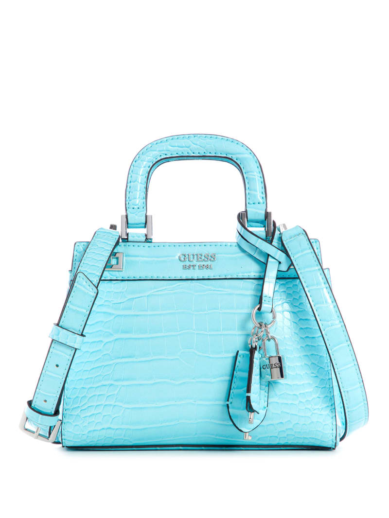 Torba Satchel Damskie Guess Katey Głęboka Turkusowe | 7085134-SY