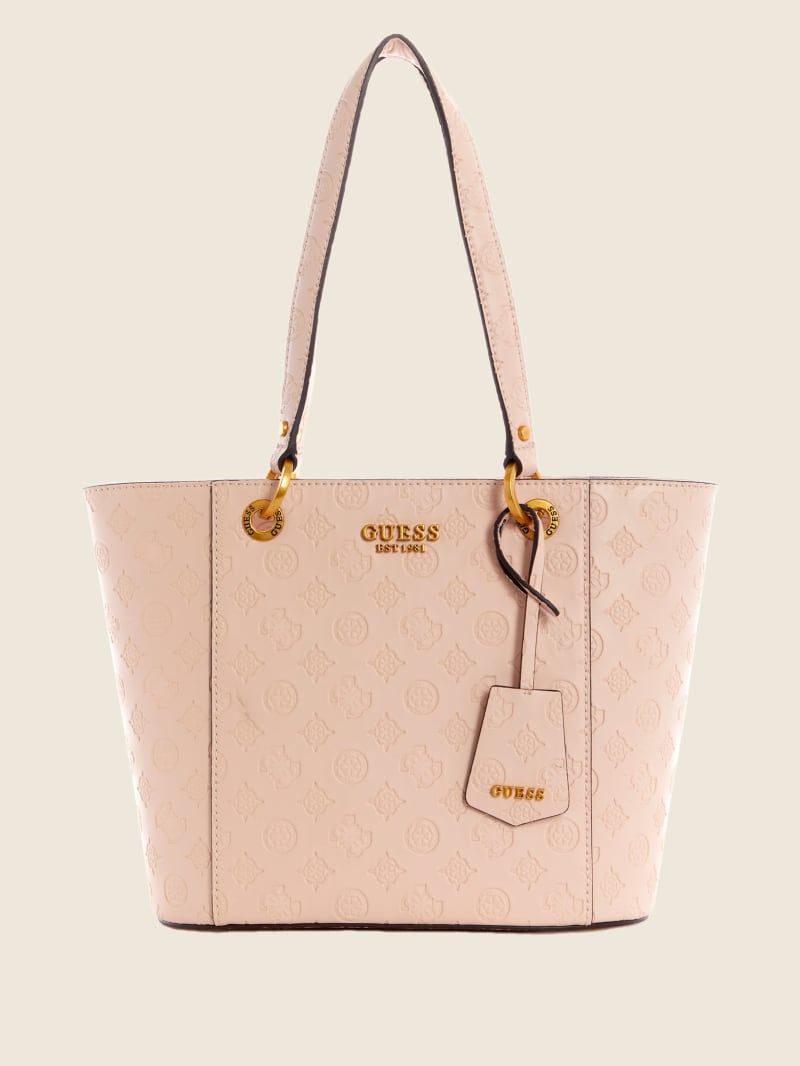 Torby Tote Damskie Guess Noelle Small Elite Różowe | 4879201-GN