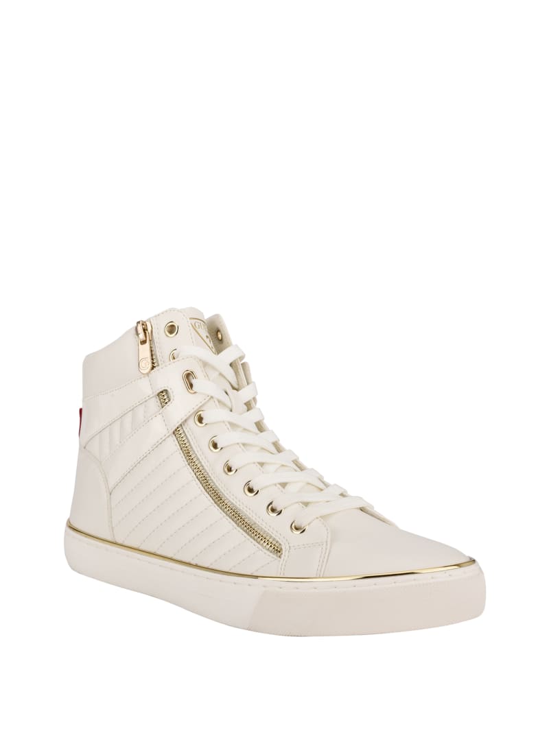 Trampki Męskie Guess Million High-Top Białe | 4690271-DP