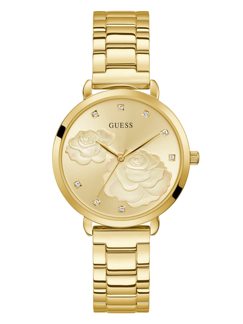 Zegarek Damskie Guess Gold-Tone Rose Analog Złote | 8064752-UI