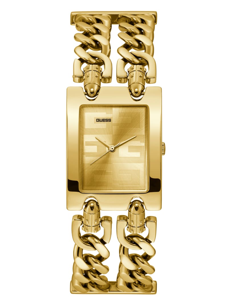 Zegarek Damskie Guess Gold-Tone Square Analog Złote | 8591032-JI