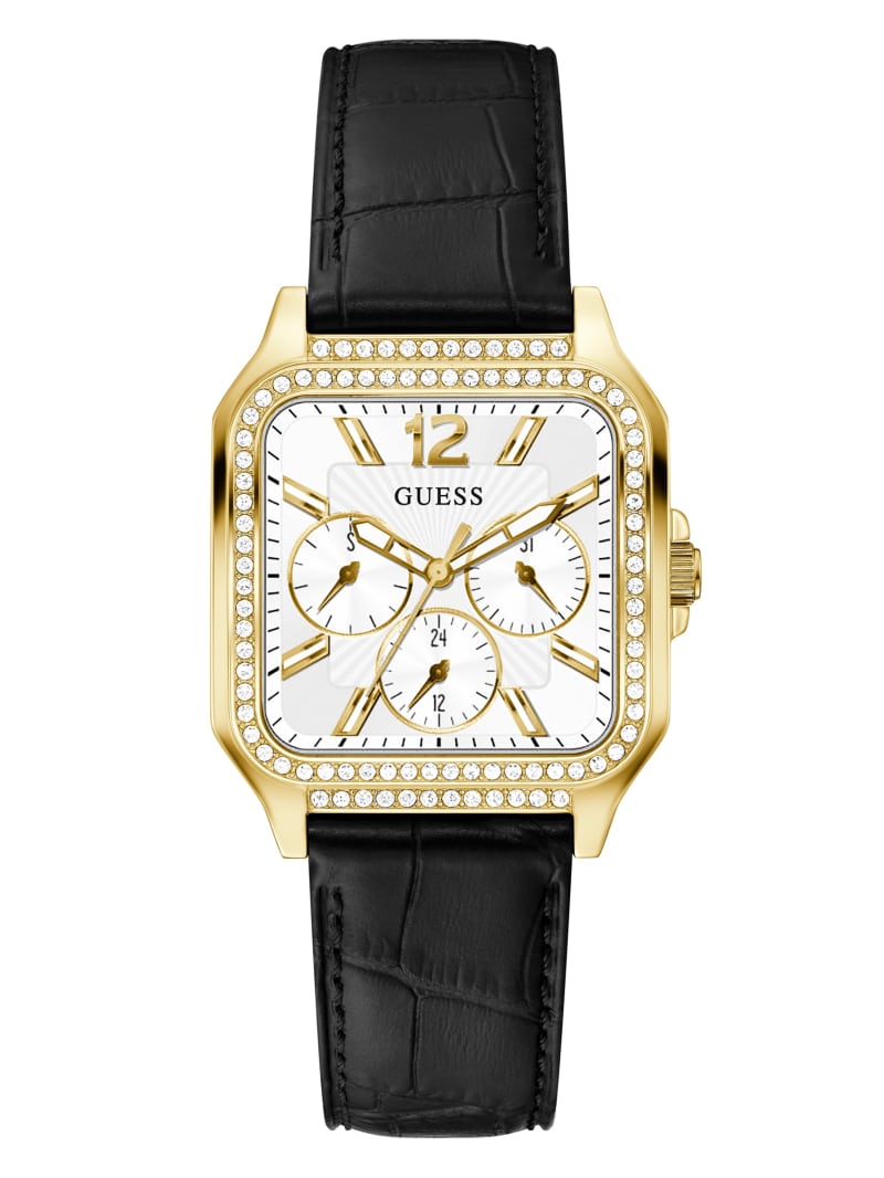 Zegarek Damskie Guess Gold-Tone Square Wielofunkcyjny Kolorowe | 0876132-RH