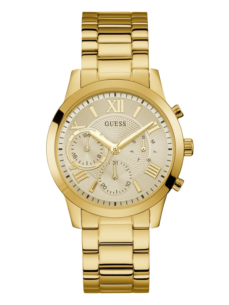 Zegarek Damskie Guess Gold-Tone Wielofunkcyjny Złote | 8306251-CK