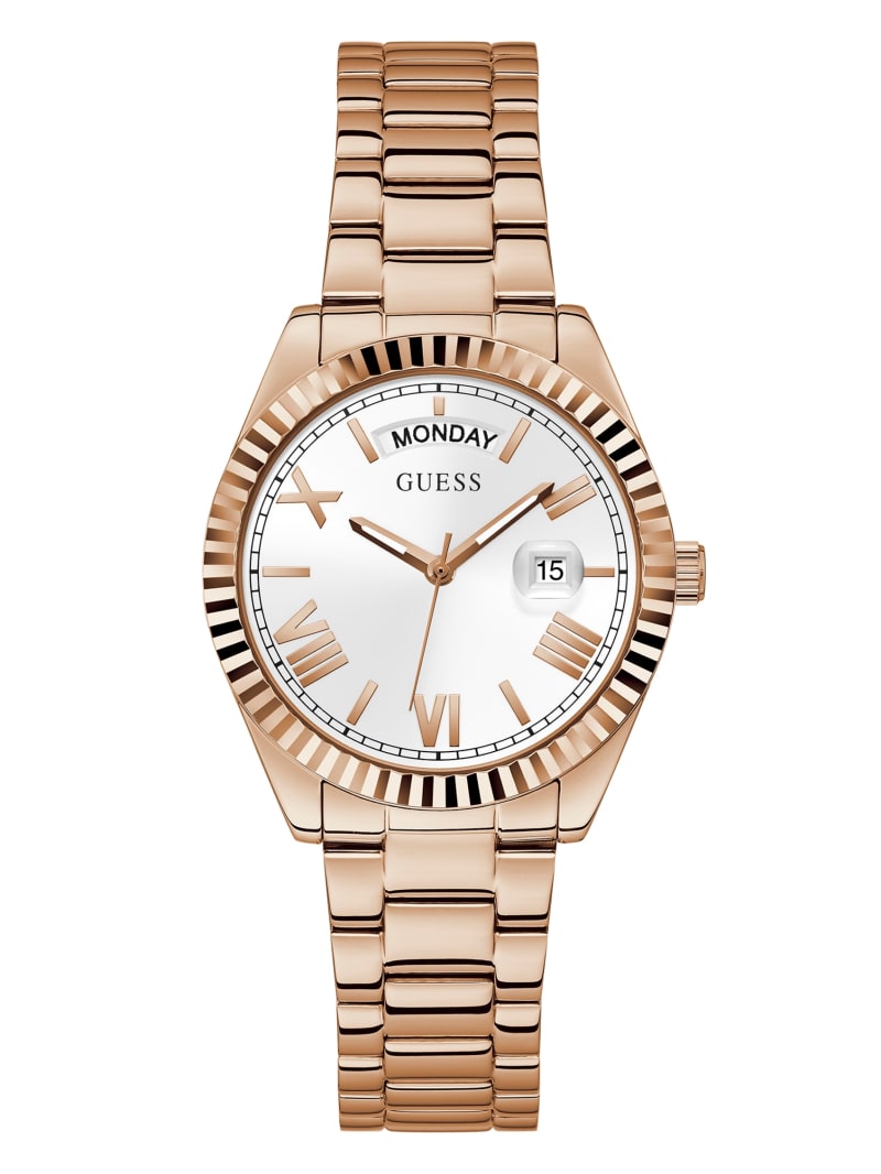 Zegarek Damskie Guess Rose Gold-Tone Heart Analog Różowe Złote | 1859230-BN