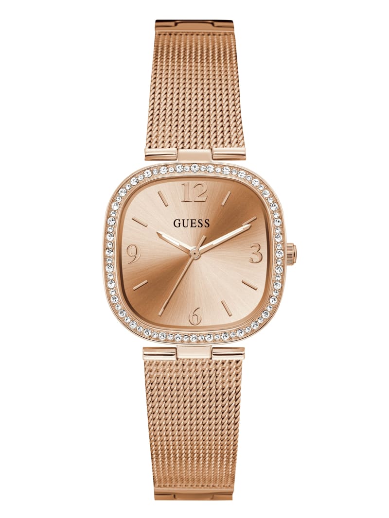 Zegarek Damskie Guess Rose Gold-Tone Mesh Analog Miedź | 8974106-BR