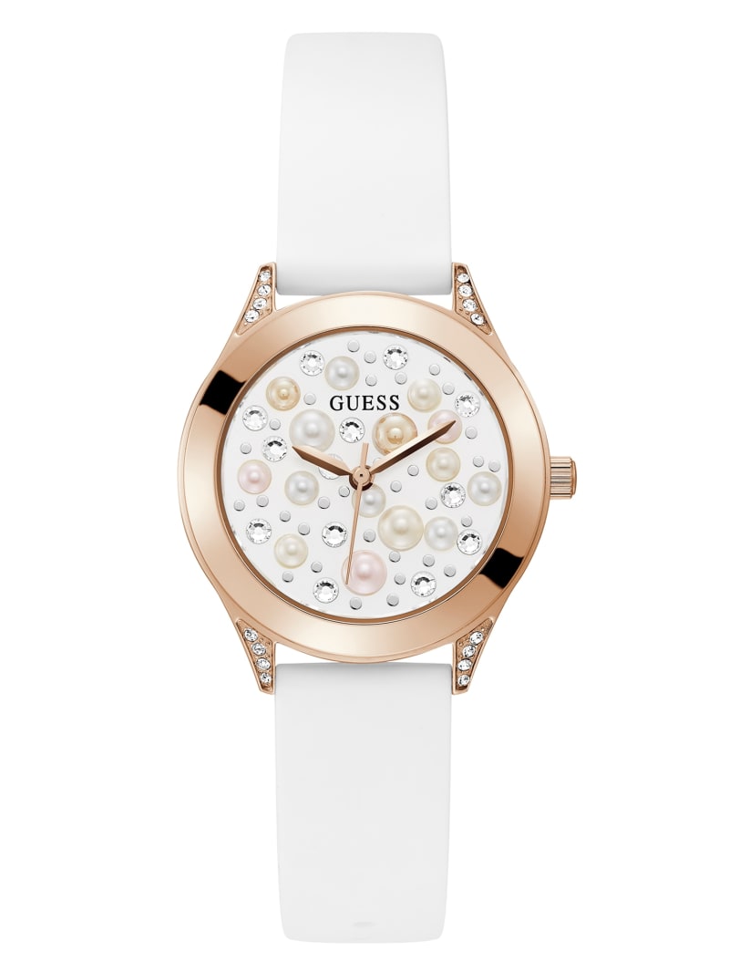 Zegarek Damskie Guess Rose Gold-Tone and Pearl Analog Kolorowe | 1985406-VB