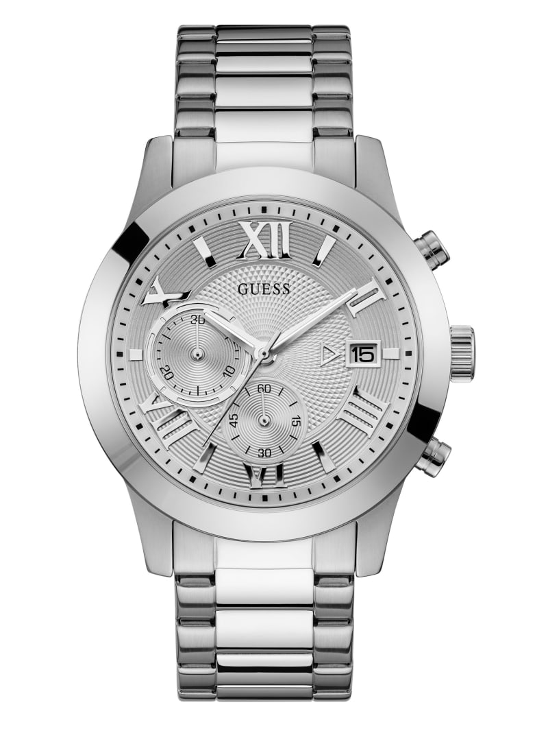 Zegarek Damskie Guess Silver-Tone Klasyczne Srebrne | 5671824-SX