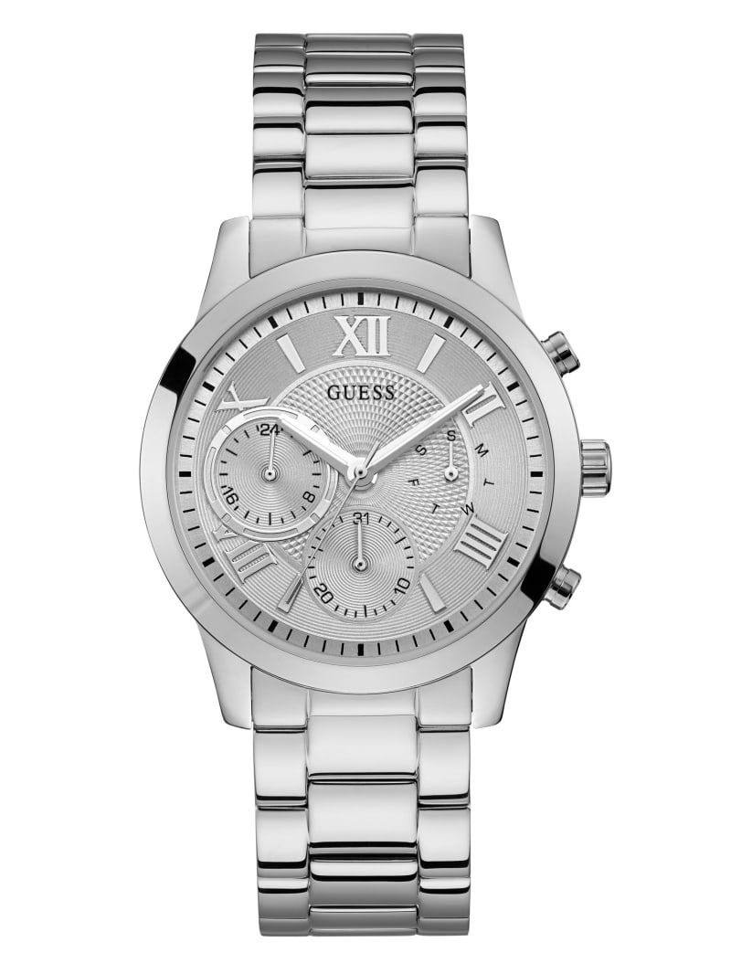 Zegarek Damskie Guess Silver-Tone Srebrne | 2940315-DV