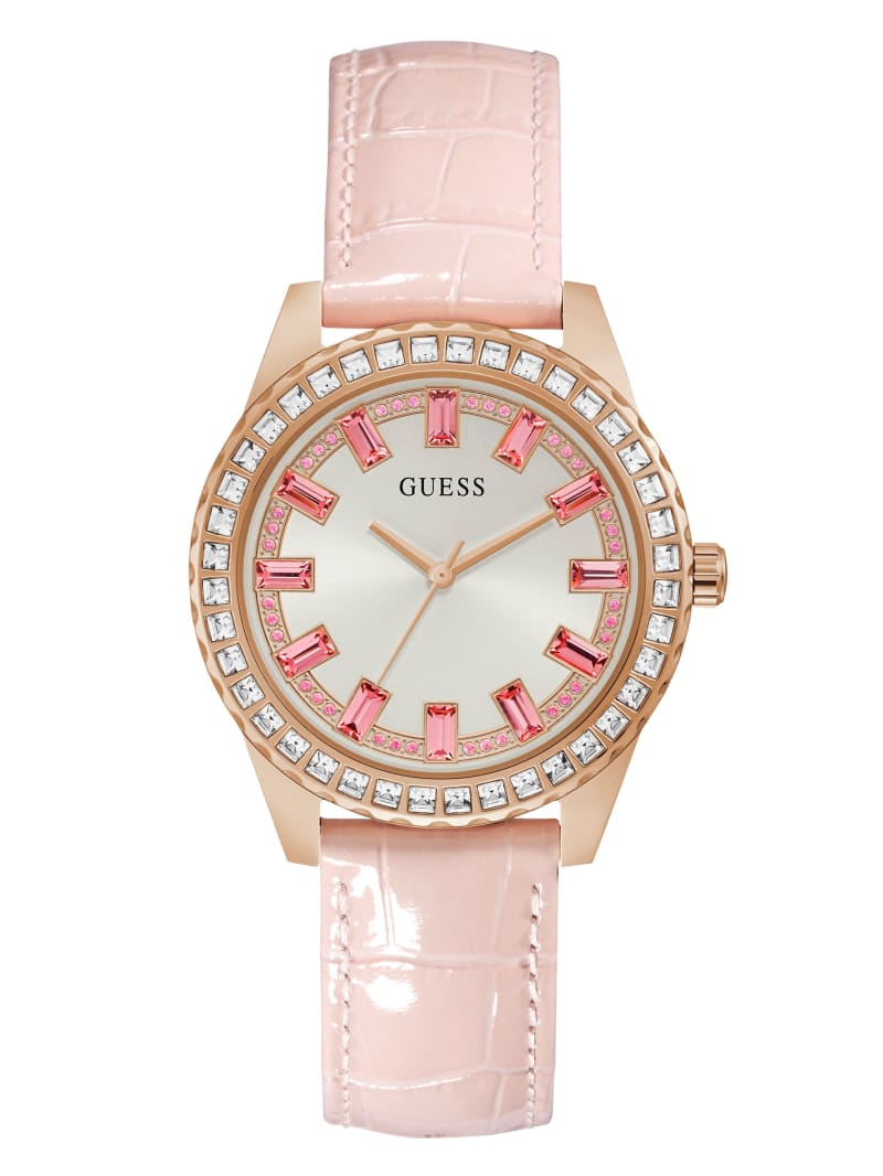 Zegarek Damskie Guess Sparkling Pink Limited Edition Rhinestone Analog Różowe | 4056198-JS