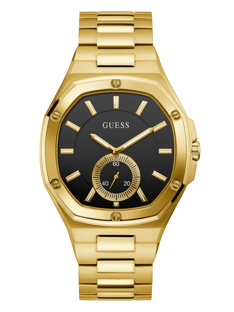 Zegarek Męskie Guess And Gold-Tone Analog Złote | 0714639-ZN