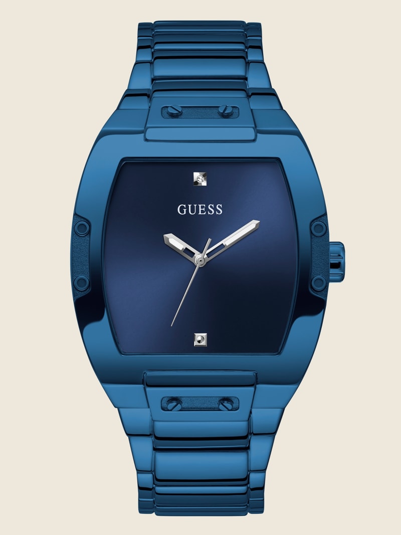 Zegarek Męskie Guess Blue and Diamond Analog Niebieskie | 0512894-KI