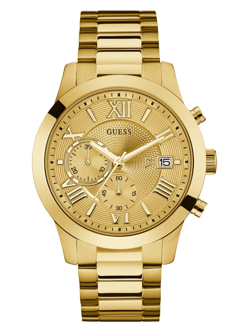 Zegarek Męskie Guess Gold-Tone Klasyczne Złote | 1673054-XD