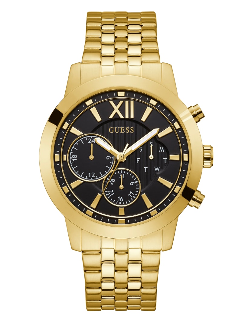 Zegarek Męskie Guess Gold-Tone Wielofunkcyjny Złote | 5820473-MF