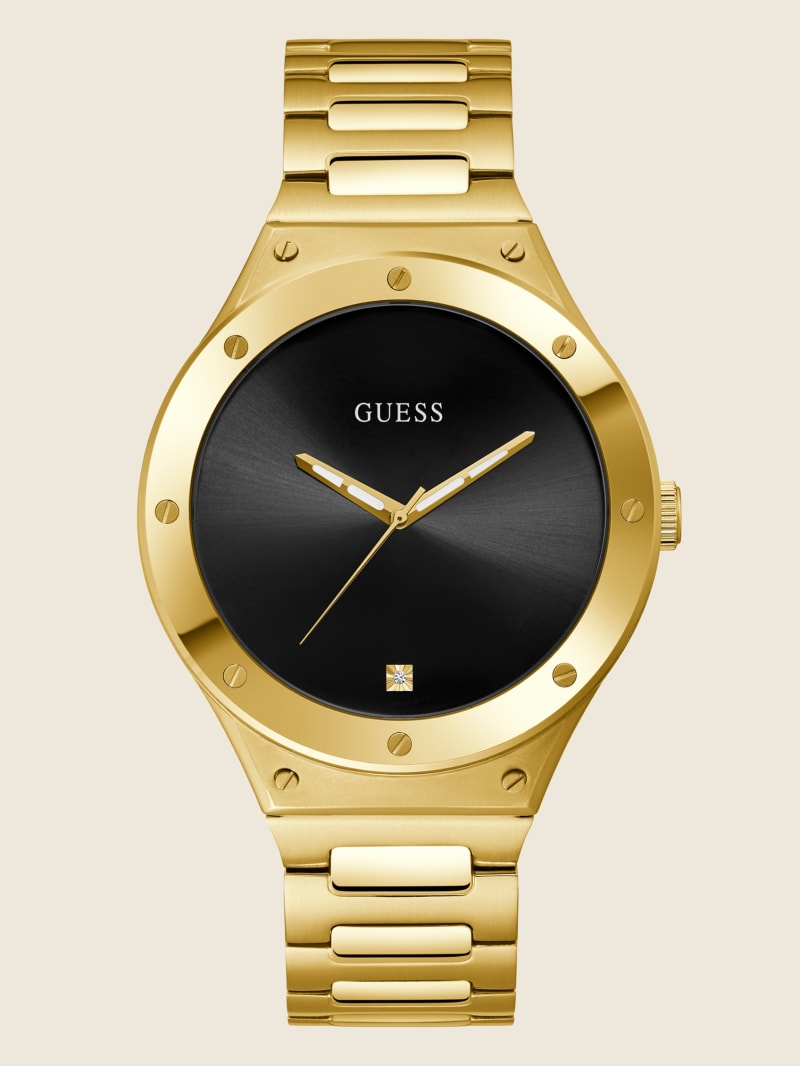 Zegarek Męskie Guess Gold-Tone and Analog Złote | 0612348-QX