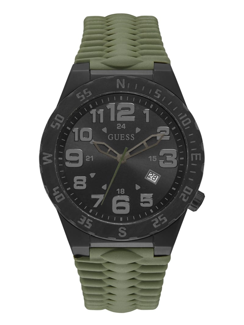 Zegarek Męskie Guess Olive And Wielofunkcyjny Oliwkowe | 3869127-DH