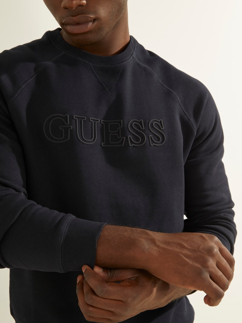 Bluzy Męskie Guess Aldwin Crewneck Jasny Niebieskie | 1285469-WI