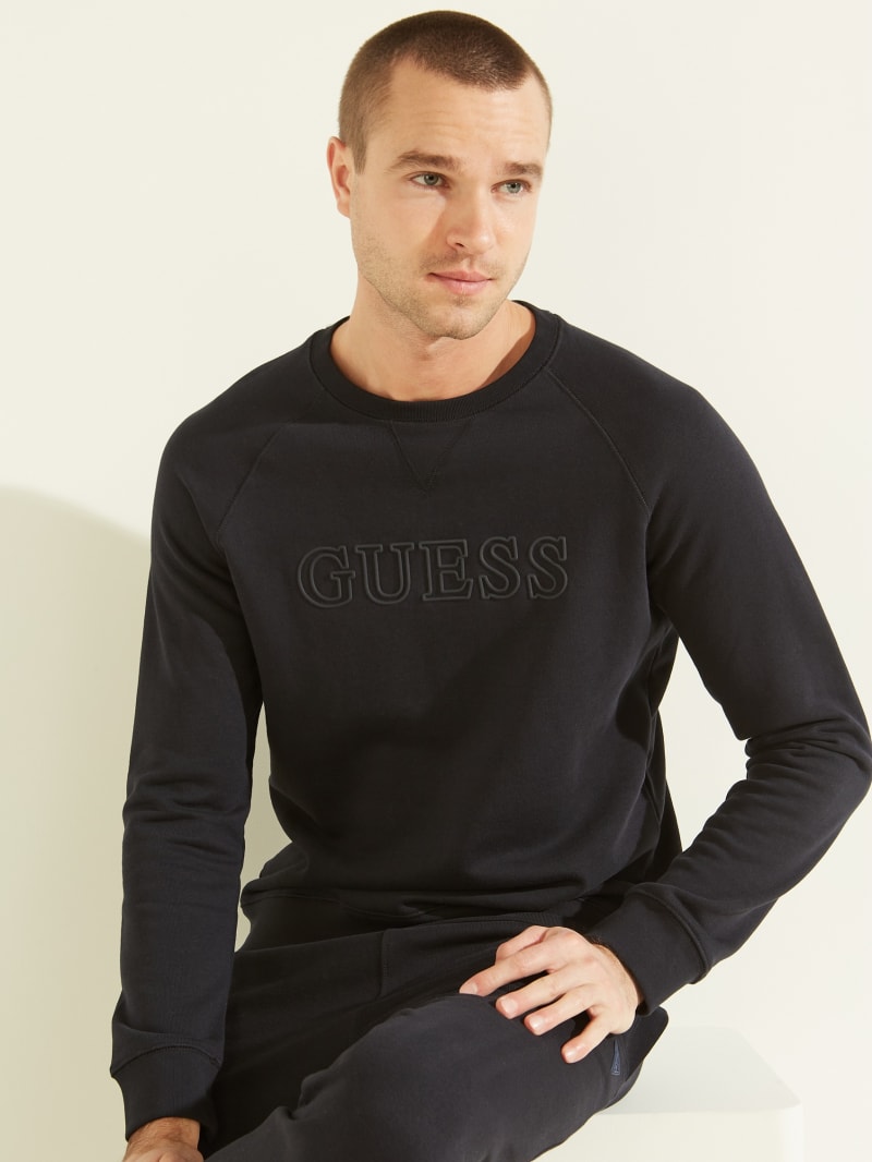 Bluzy Męskie Guess Aldwin Jasny Niebieskie | 9185276-VB