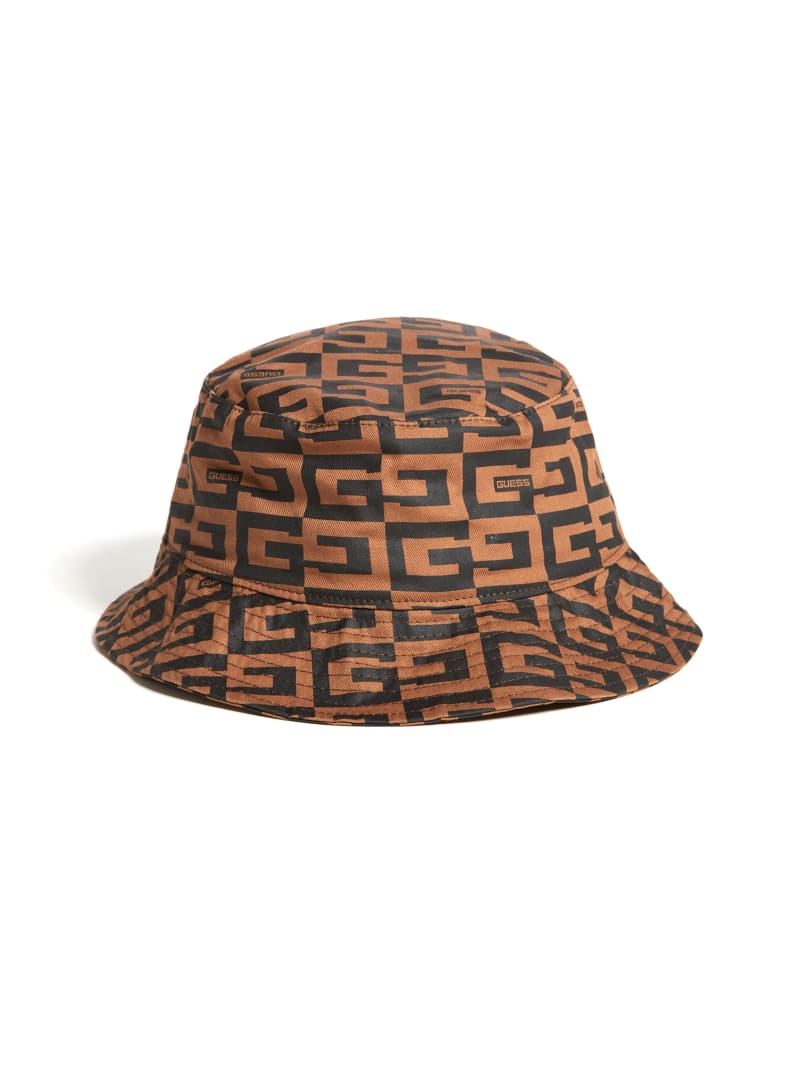 Czapki Damskie Guess G Checker Logo Bucket Brązowe | 1278634-CQ