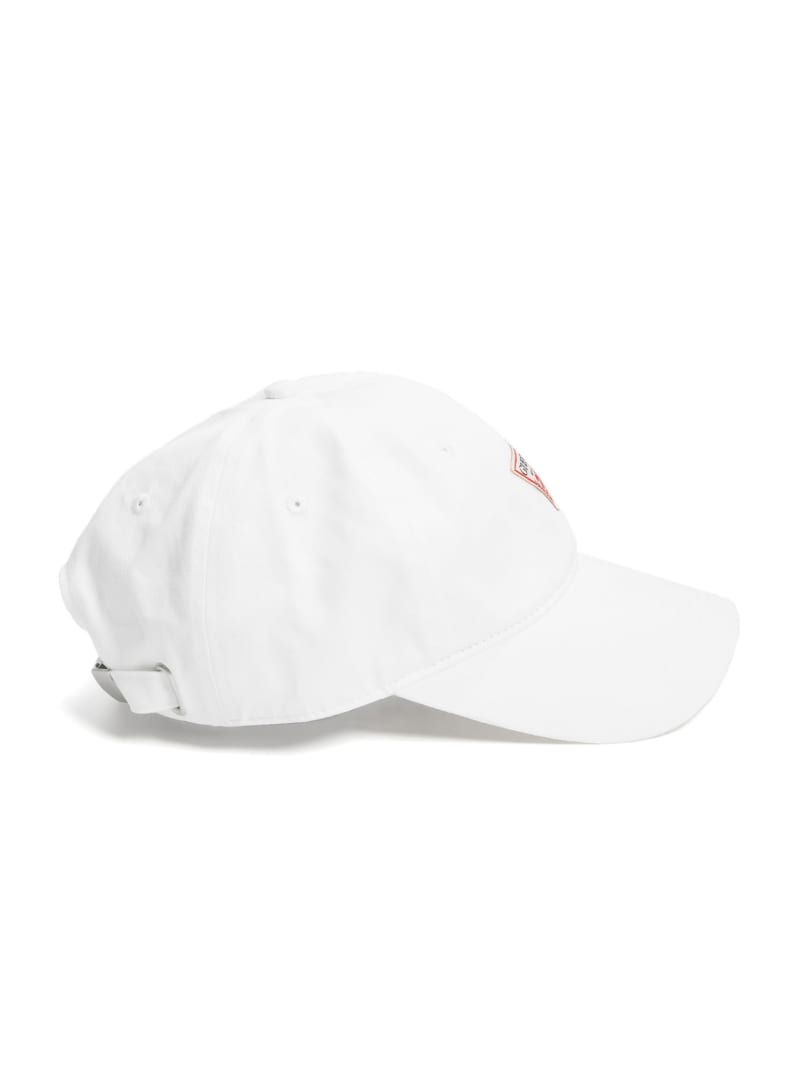 Czapki Damskie Guess Logo Baseball Białe | 9738026-DW