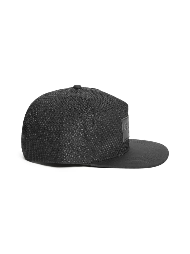 Czapki Męskie Guess Dave Mesh Płaskie Brim Snapback Czarne | 0562479-DH