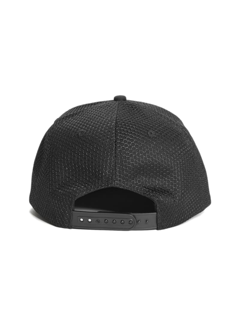 Czapki Męskie Guess Dave Mesh Płaskie Brim Snapback Czarne | 0562479-DH