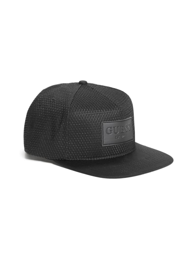 Czapki Męskie Guess Dave Mesh Płaskie Brim Snapback Czarne | 0562479-DH