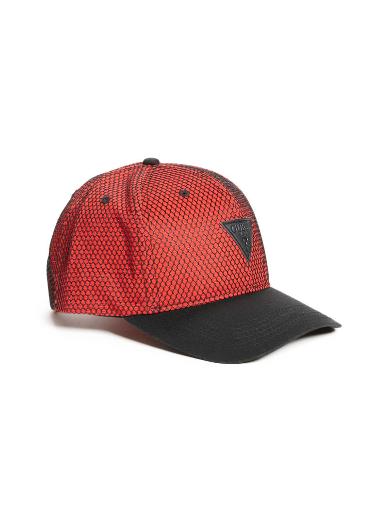 Czapki Męskie Guess Tyler Mesh Triangle Baseball Czerwone | 8627195-EY