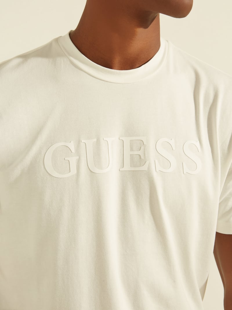 Koszulki Męskie Guess Eco Alphy Tee Beżowe | 0276598-SV