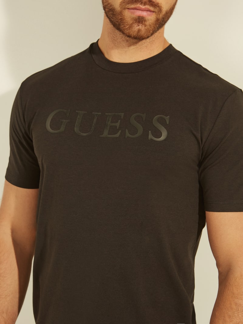 Koszulki Męskie Guess Eco Alphy Tee Czarne | 0327916-XY