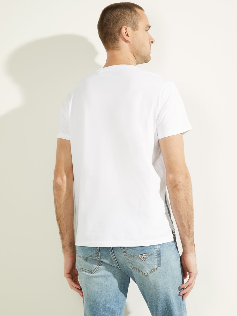 Koszulki Męskie Guess Eco Waxy Tee Białe | 1546987-RK