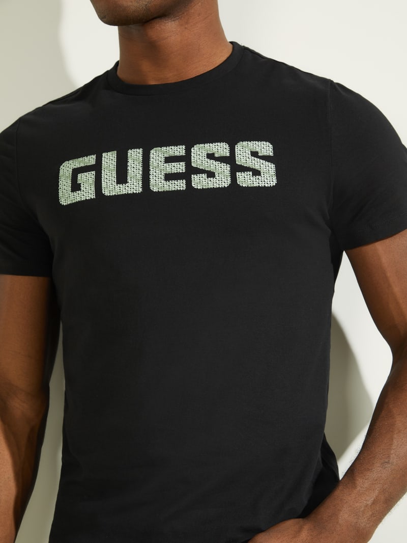 Koszulki Męskie Guess Magick Logo Tee Czarne | 2748310-HN