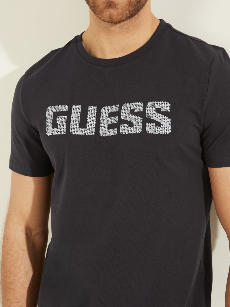 Koszulki Męskie Guess Magick Logo Tee Czarne | 7581960-AN