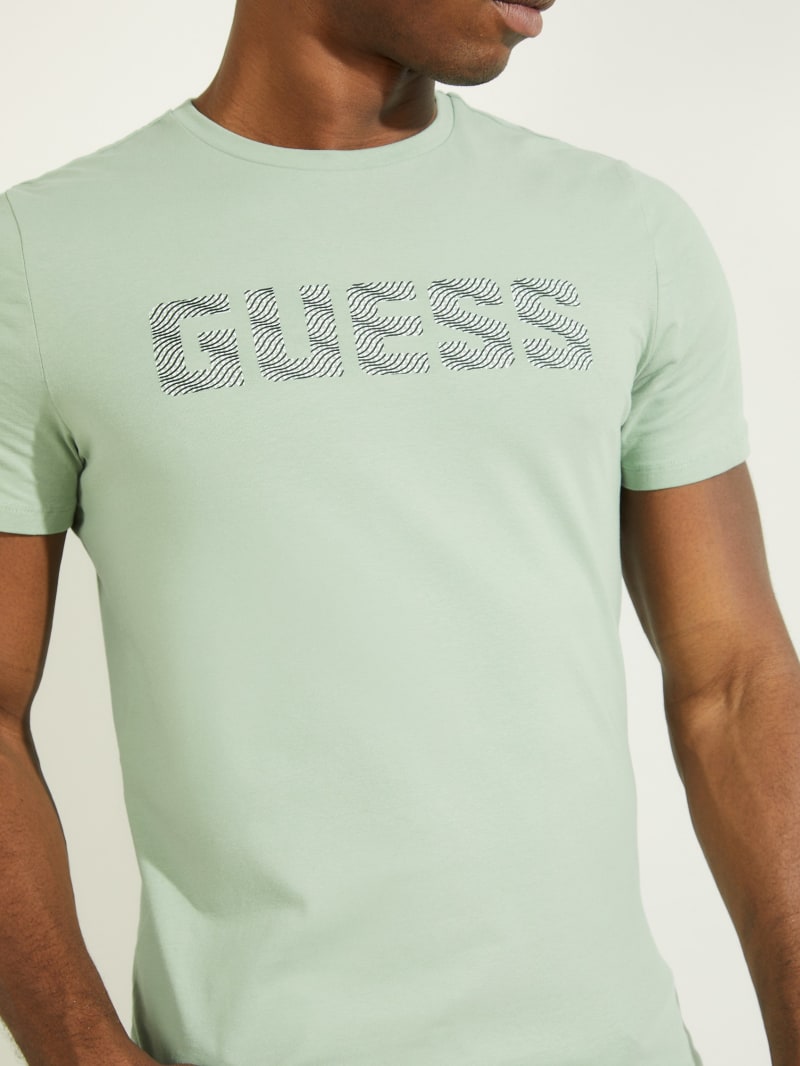 Koszulki Męskie Guess Magick Logo Tee Mięta | 2537019-FJ