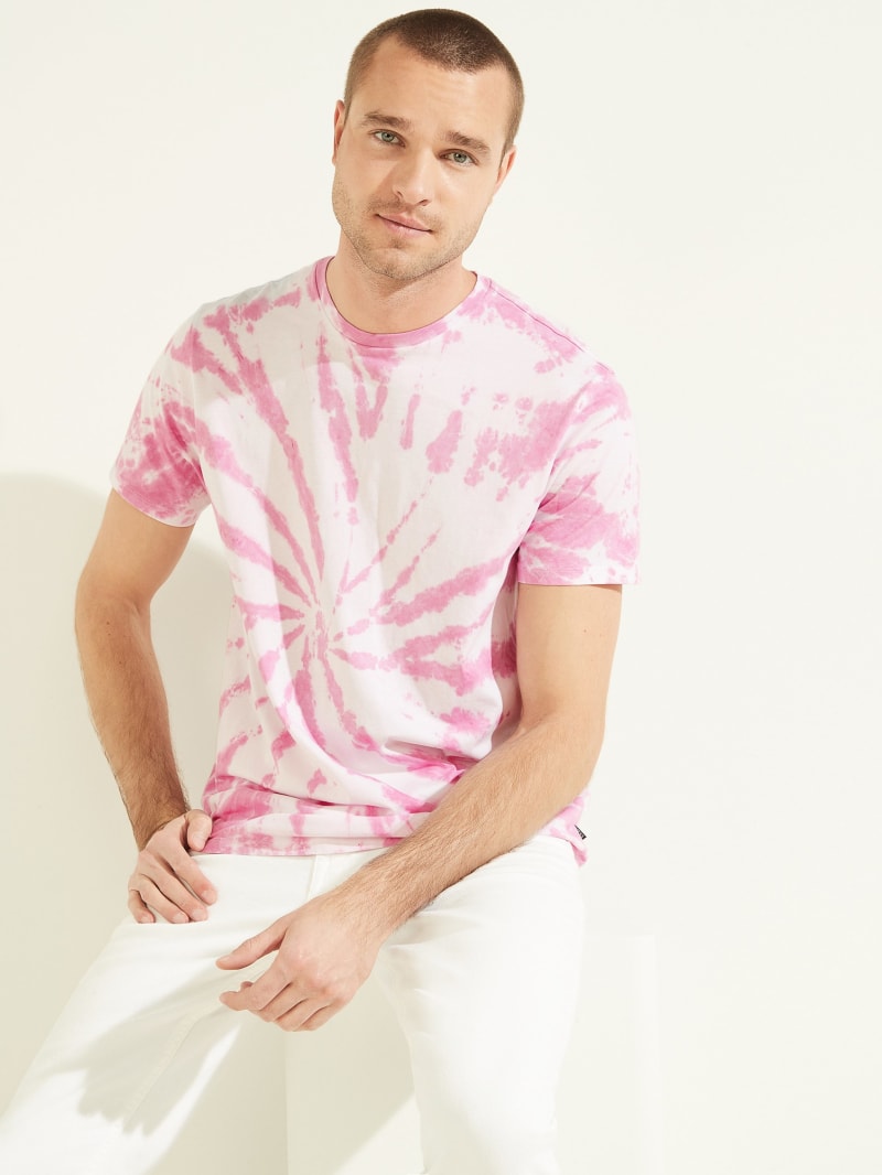 Koszulki Męskie Guess Twisted Tie-Dye Tee Kolorowe | 1079542-WJ