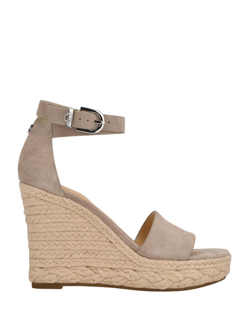 Koturny Damskie Guess Hidy Zamszowe Espadryle Szare | 3920416-BT